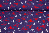 Jersey maritim mit Ankern, dunkelblau, 0,5 m