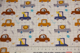 Restmenge 1 Meter Jersey mit Autos, FrÀulein von Julie, beige