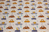 Restmenge 1 Meter Jersey mit Autos, FrÀulein von Julie, beige