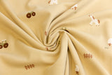 Restmenge 95 cm Jersey Bauernhof, beige, braun