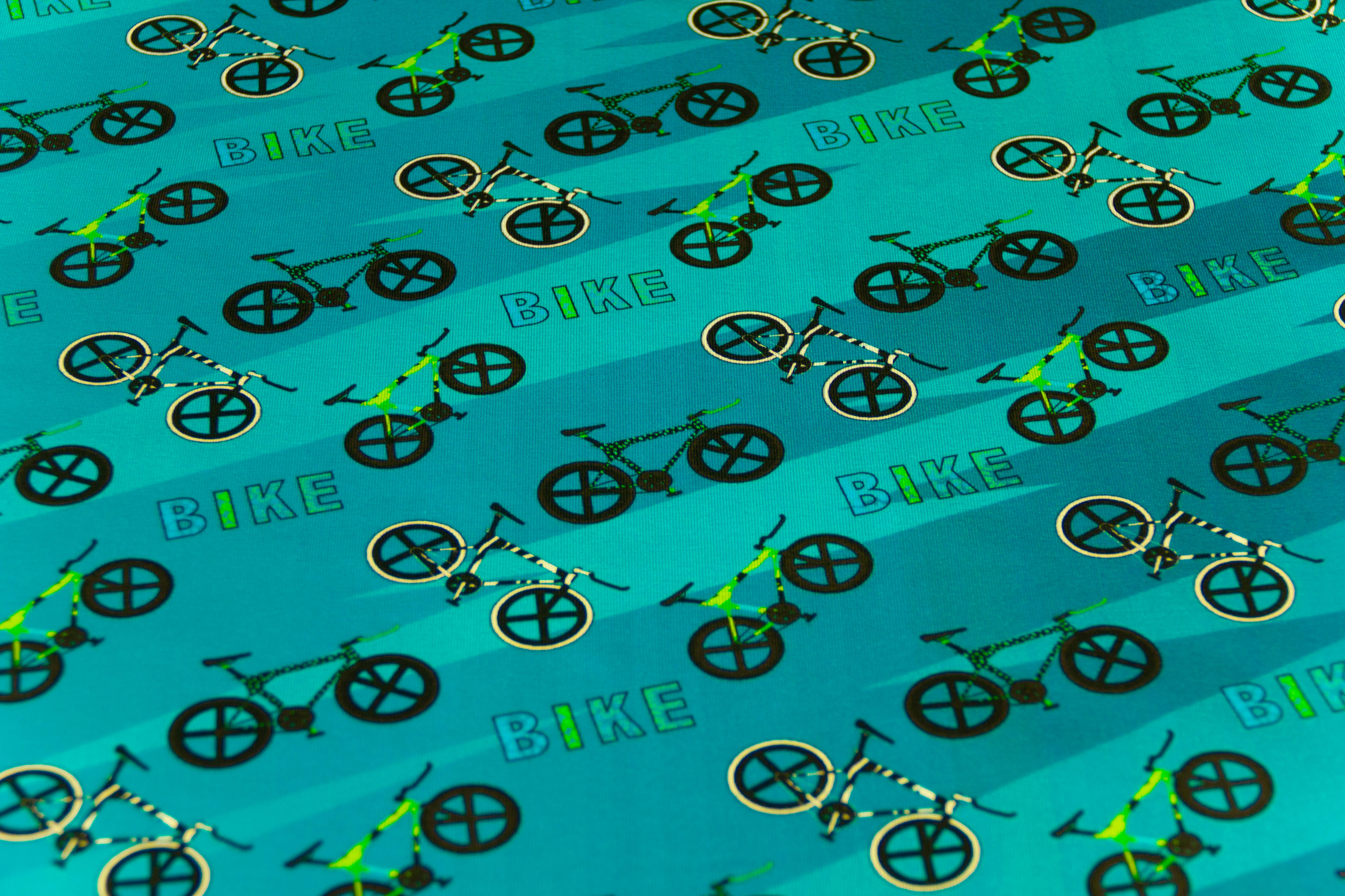 Jersey "Bike" mit Farbverlauf, türkis, dunkelblau, 0,5 m