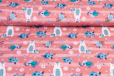Stoffpaket Jersey mit Bären, altrosa, rosa