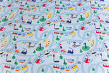 Jersey mit Eisenbahn, hellblau, 0,5 m