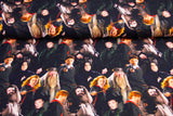 Restmenge 90 cm Jersey Digital "Harry Potter", schwarz