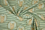 Jersey mit Lamas, Fräulein von Julie, grün, 0,5 m