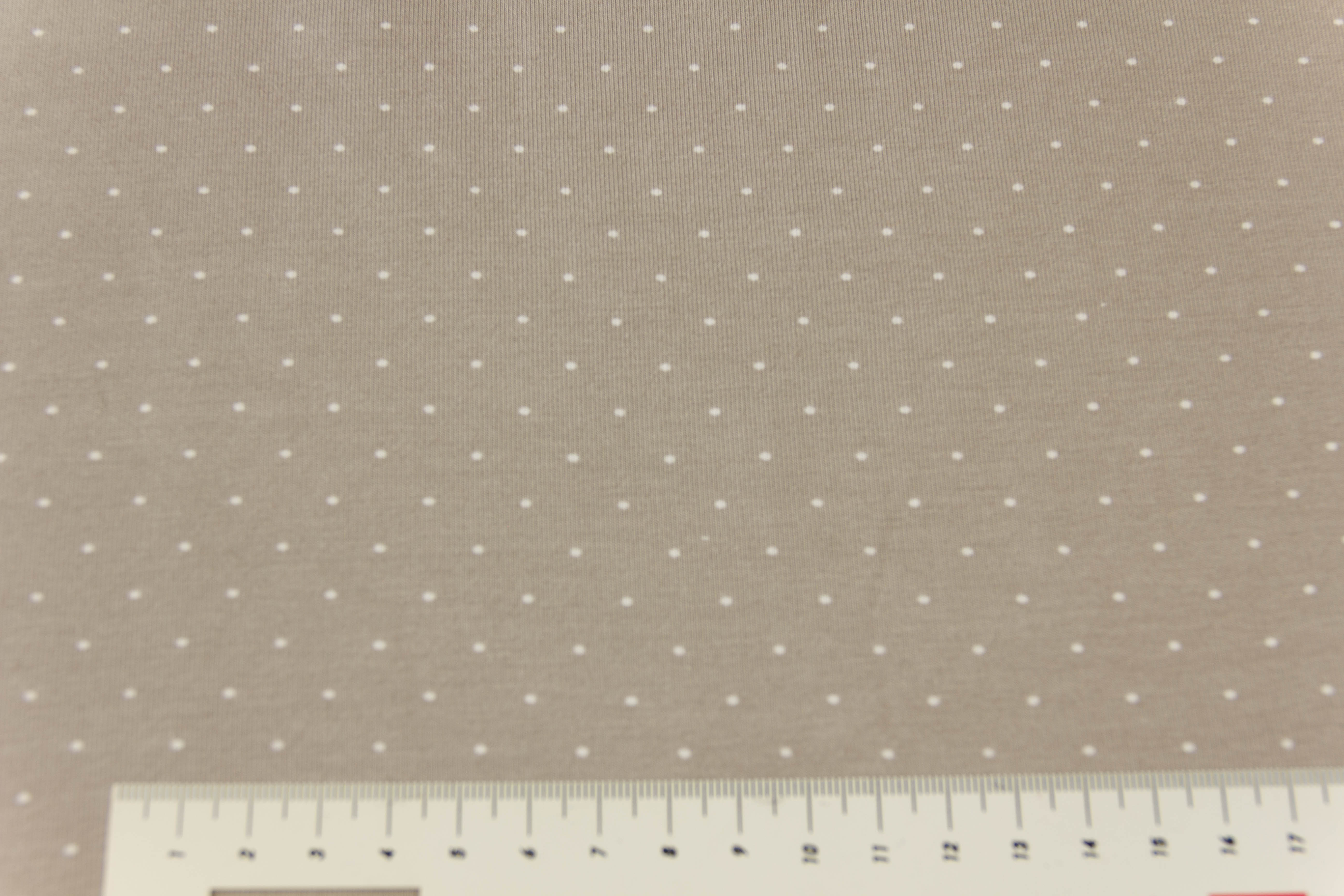 Gepunkteter Jersey grau