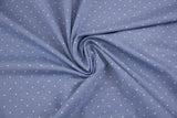 Jersey mit Punkten, rauchblau, 0,5 m
