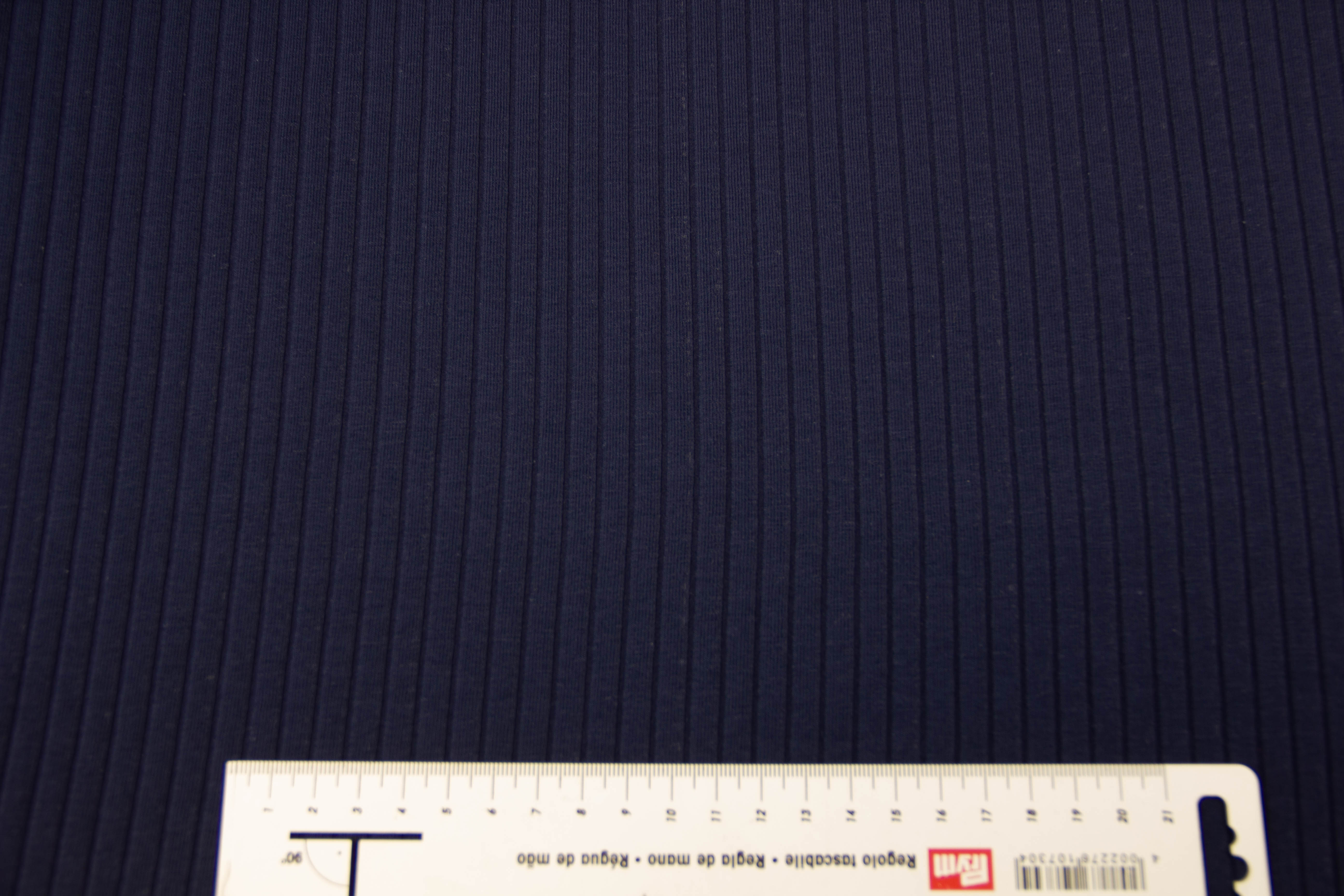 Breiter Rippenjersey, marine, 0,5 m