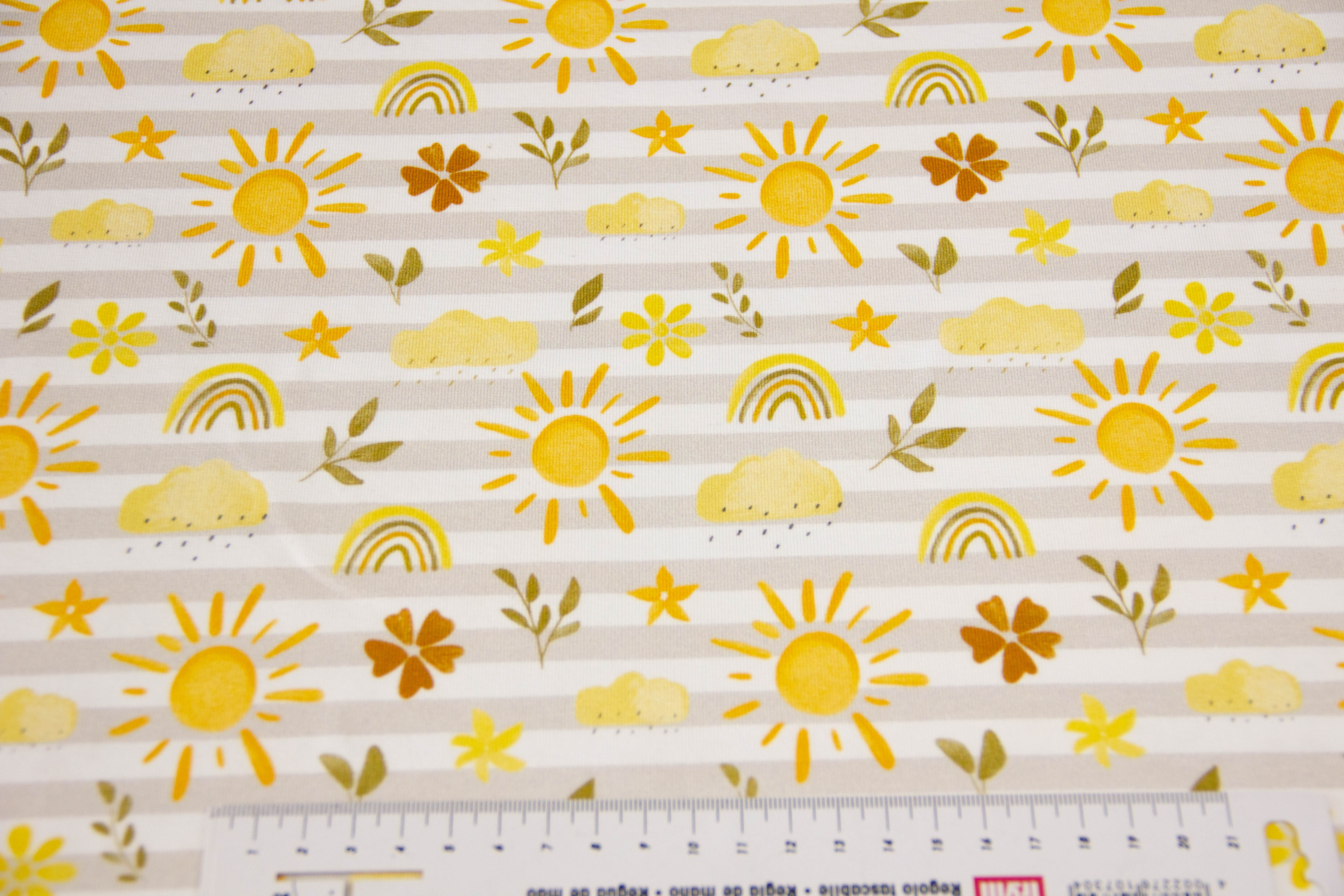 Jersey "Sonne und Regen", Fräulein von Julie, weiß, FVJ-3612, 0,5 m