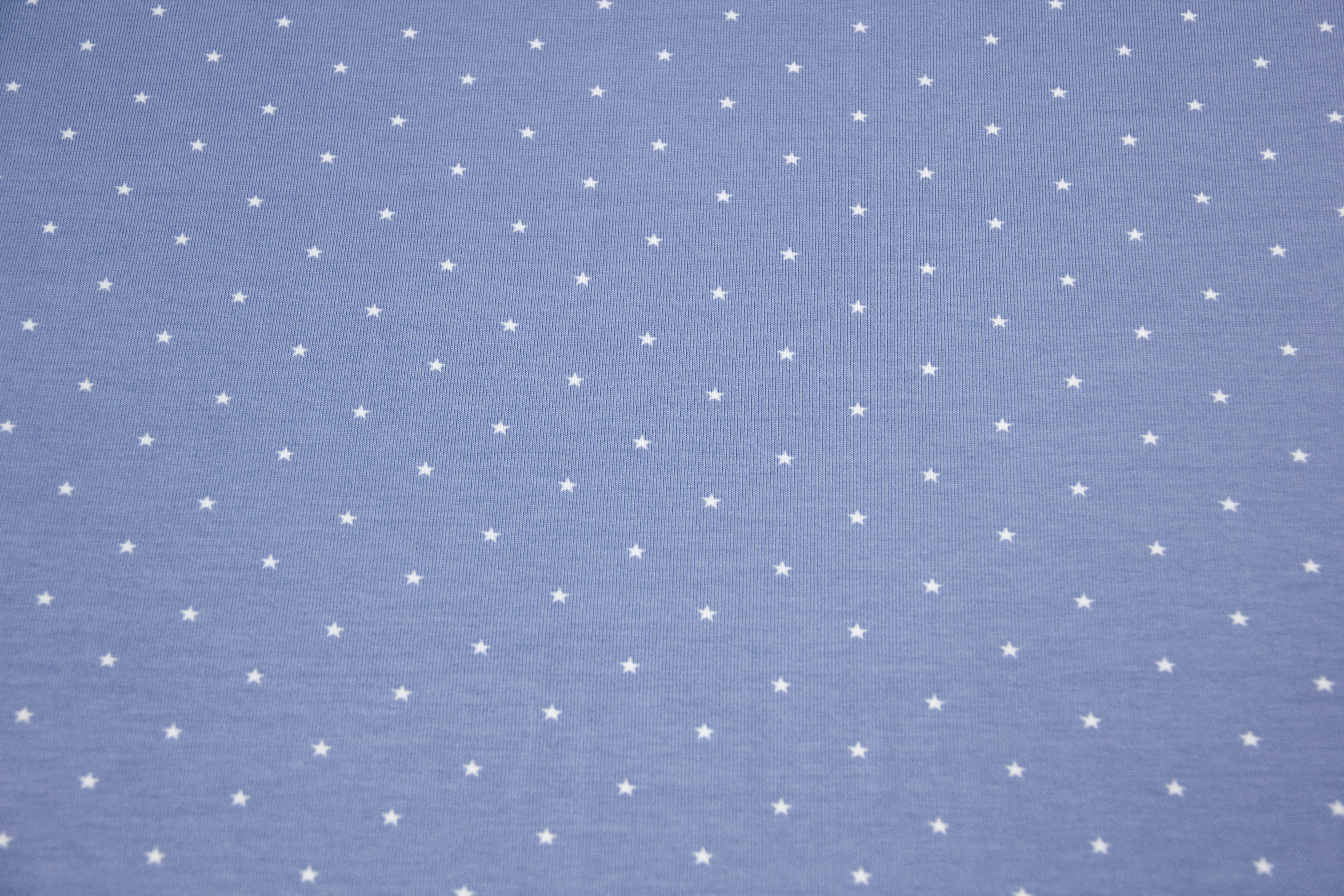 Jersey mit Sternen, basic, rauchblau, 0,5 m