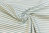 Jersey mit Streifen, weiß, petrol, 0,5 m