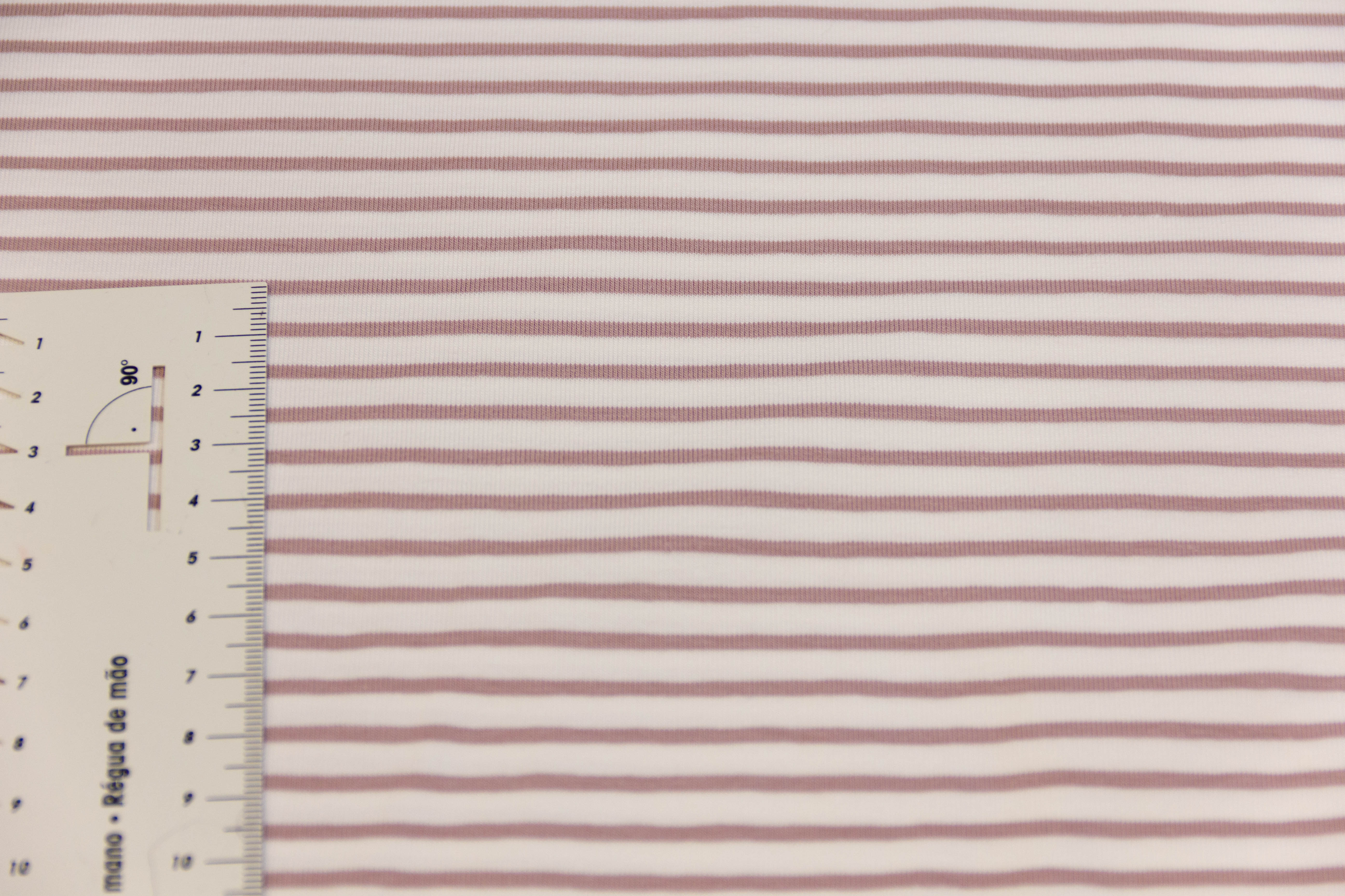 Jersey mit Streifen, weiß, malve, 0,5 m
