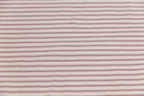 Jersey mit Streifen, weiß, malve, 0,5 m