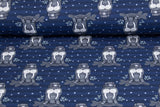 Jersey "Walross", Fräulein von Julie, blau, 0,5 m