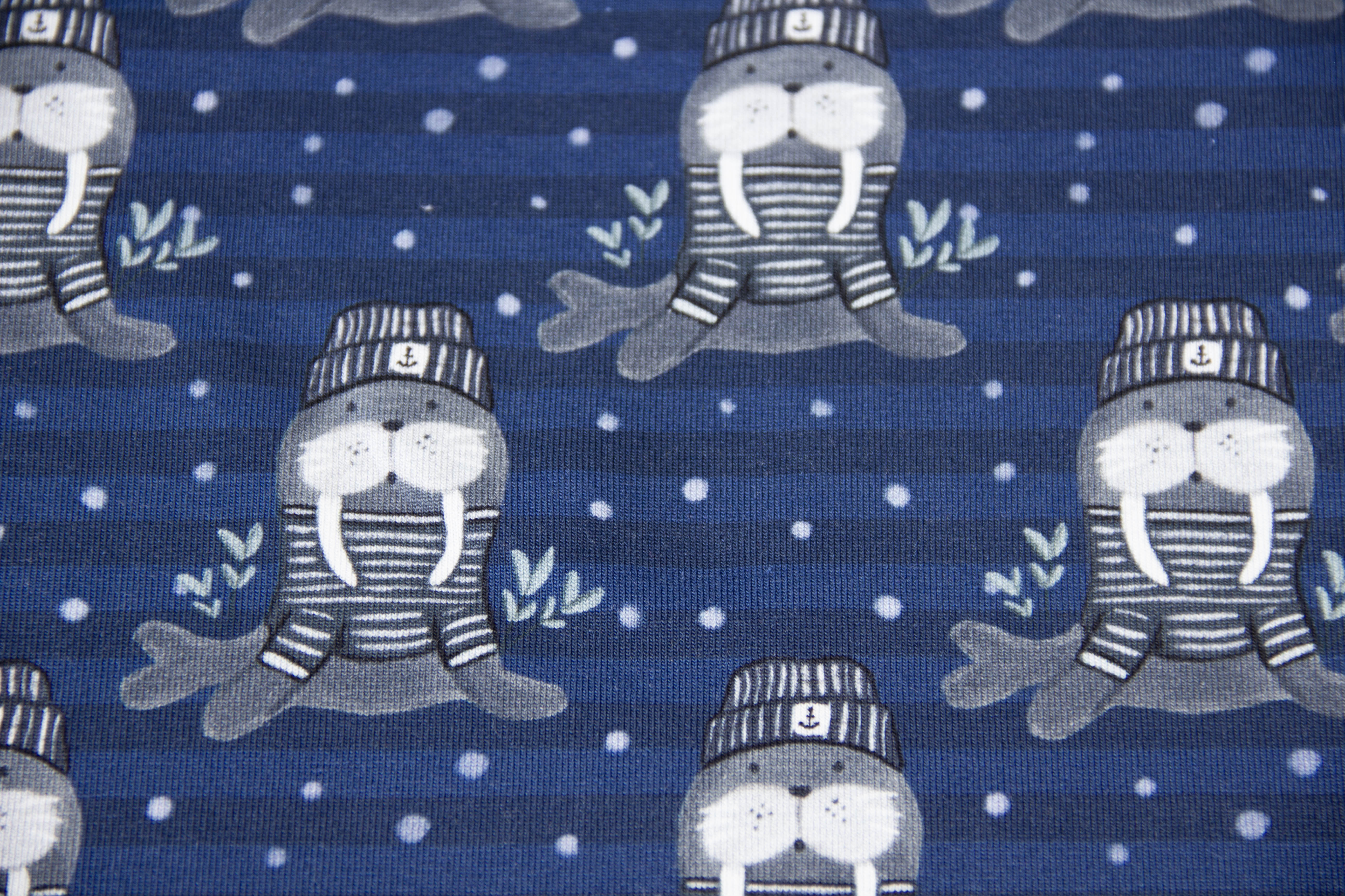 Jersey "Walross", Fräulein von Julie, blau, 0,5 m
