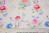 Stoffpaket Jersey + Bündchen mit Aquarell Blumen, pink