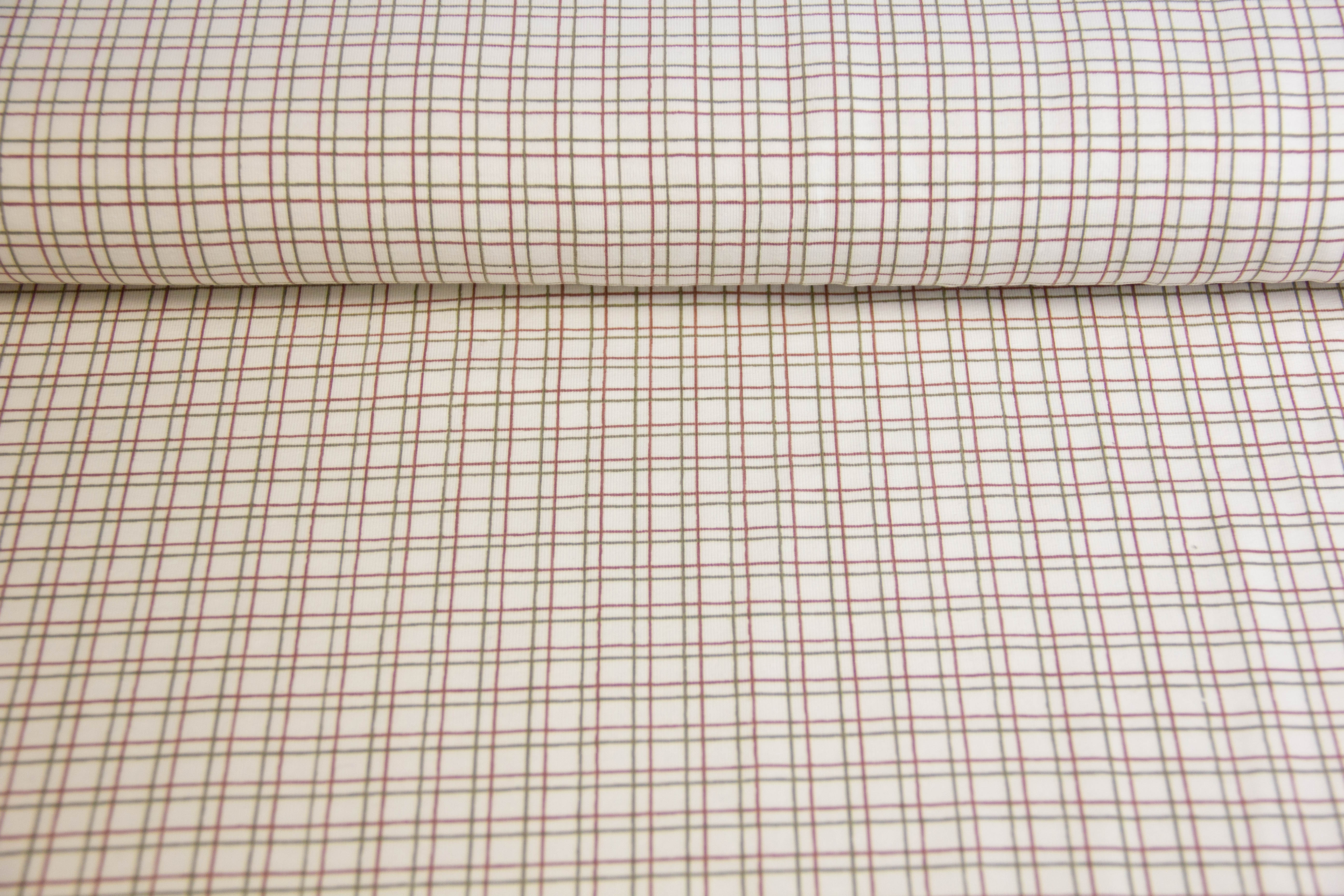 Jersey kariert, rost, grün, 0,5 m