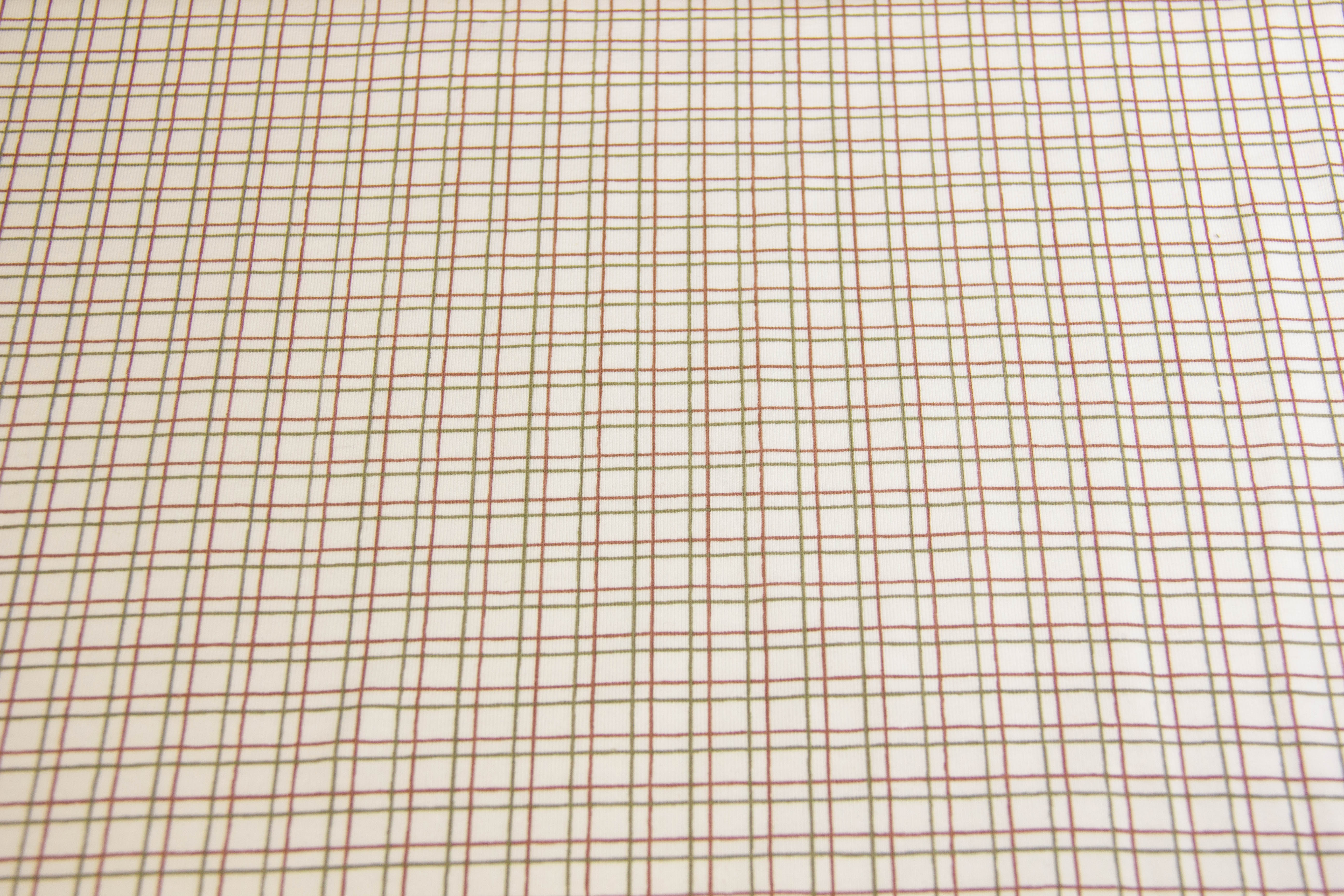 Jersey kariert, rost, grün, 0,5 m