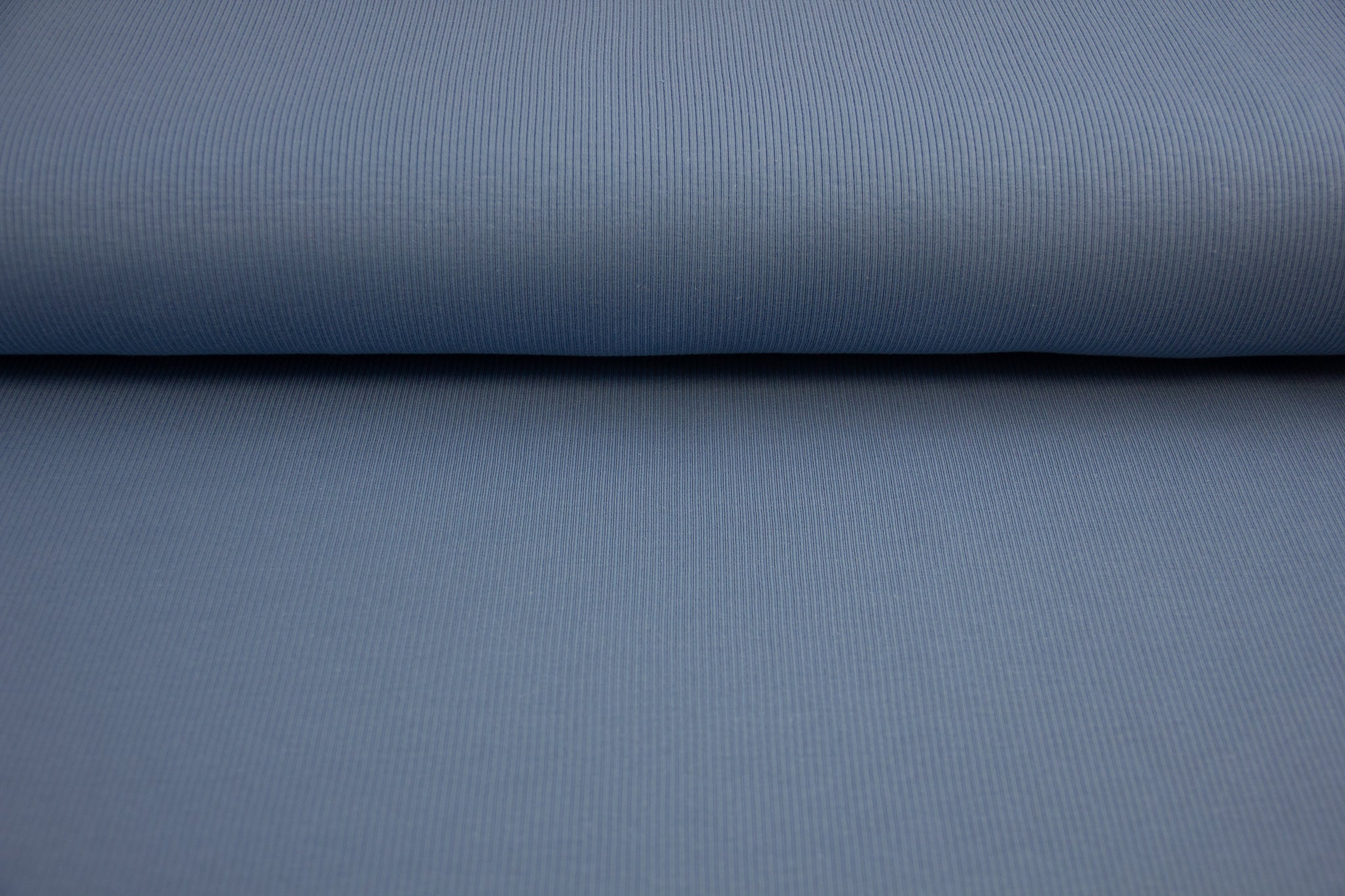 Rib Jersey, Rippenjersey, rauchblau, 0,5 m