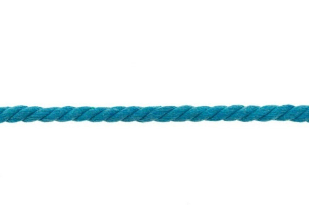 Baumwollkordel, 8 mm, aqua dunkel, 0,5 m