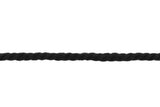 Baumwollkordel, 8 mm, schwarz, 0,5 m
