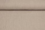 Musselin, Double Gauze, taupe, 0,5 m
