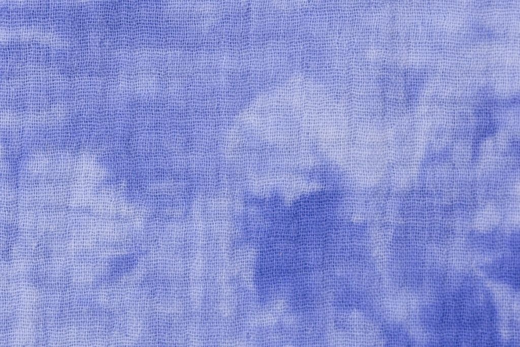 Restmenge 80 cm Musselin, Batik, blau