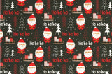 Baumwollwebware Nikolaus, Weihnachtsmann, dunkelgrün, 0,5 m