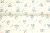 Baumwollwebware, Nilpferde, ecru, 0,5 m