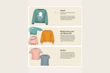 Papierschnittmuster "Oversized Sweater Kids" von Lybstes (Gr. 122-164)