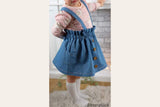Papierschnittmuster "Paperbag-Rock und Latzkleid" von Lybstes (Gr. 68-128)