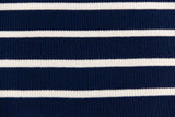 Rib Jersey, Rippenjersey gestreift, marine, weiß, 0,5 m