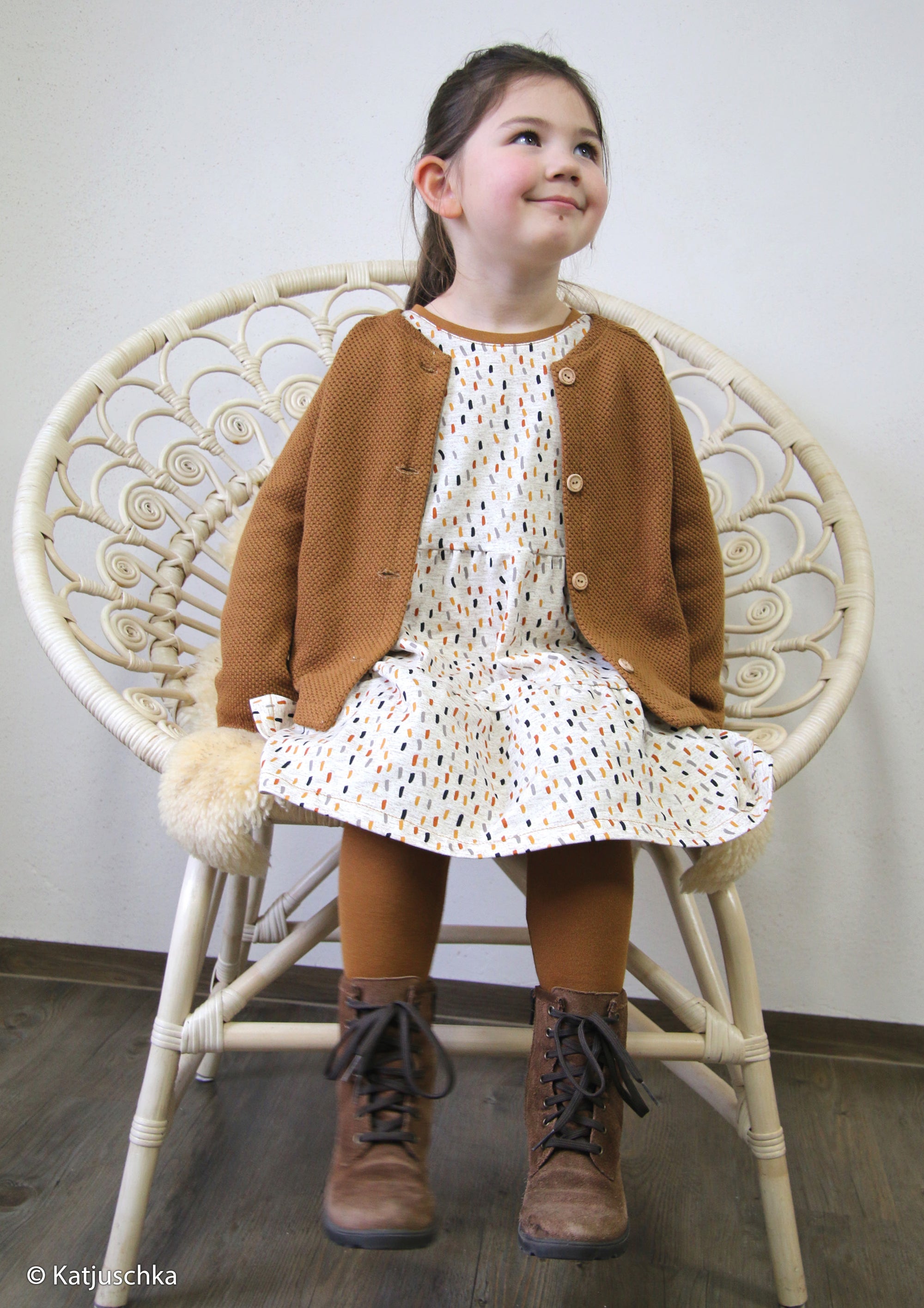 Sweat "Sweet Bears" mit Strichen, beige, ocker, 0,5 m