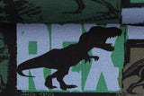 Sweat angeraut, mit Dinosauriern, grün, 0,5 m