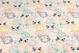 Restmenge 60 cm Jersey mit Koalas und Pandas, grau