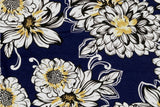 Viskose Jersey mit Blumen, dunkelblau, 0,5 m