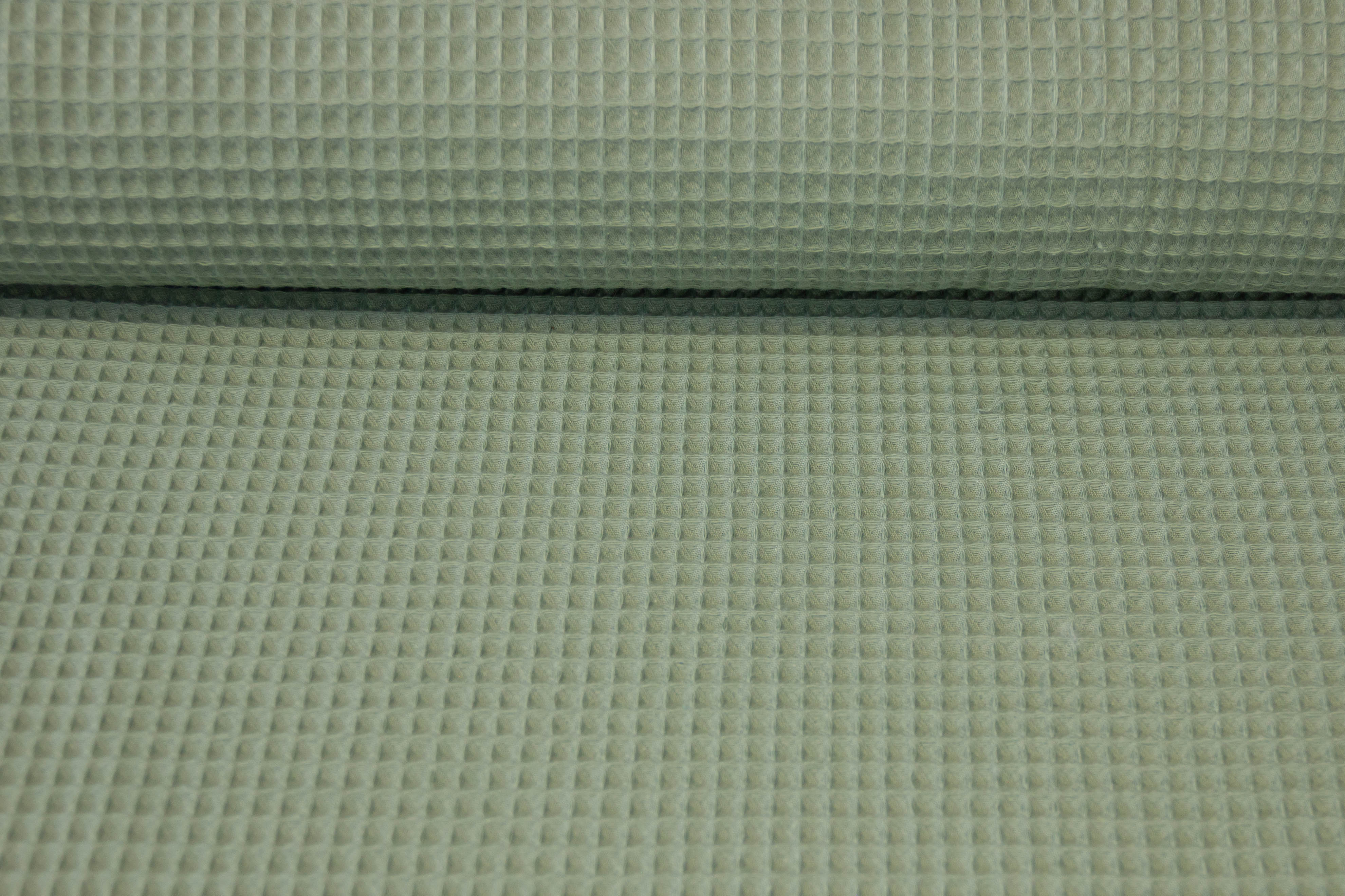 Waffelpiqué, Baumwolle, altgrün, 0,5 m