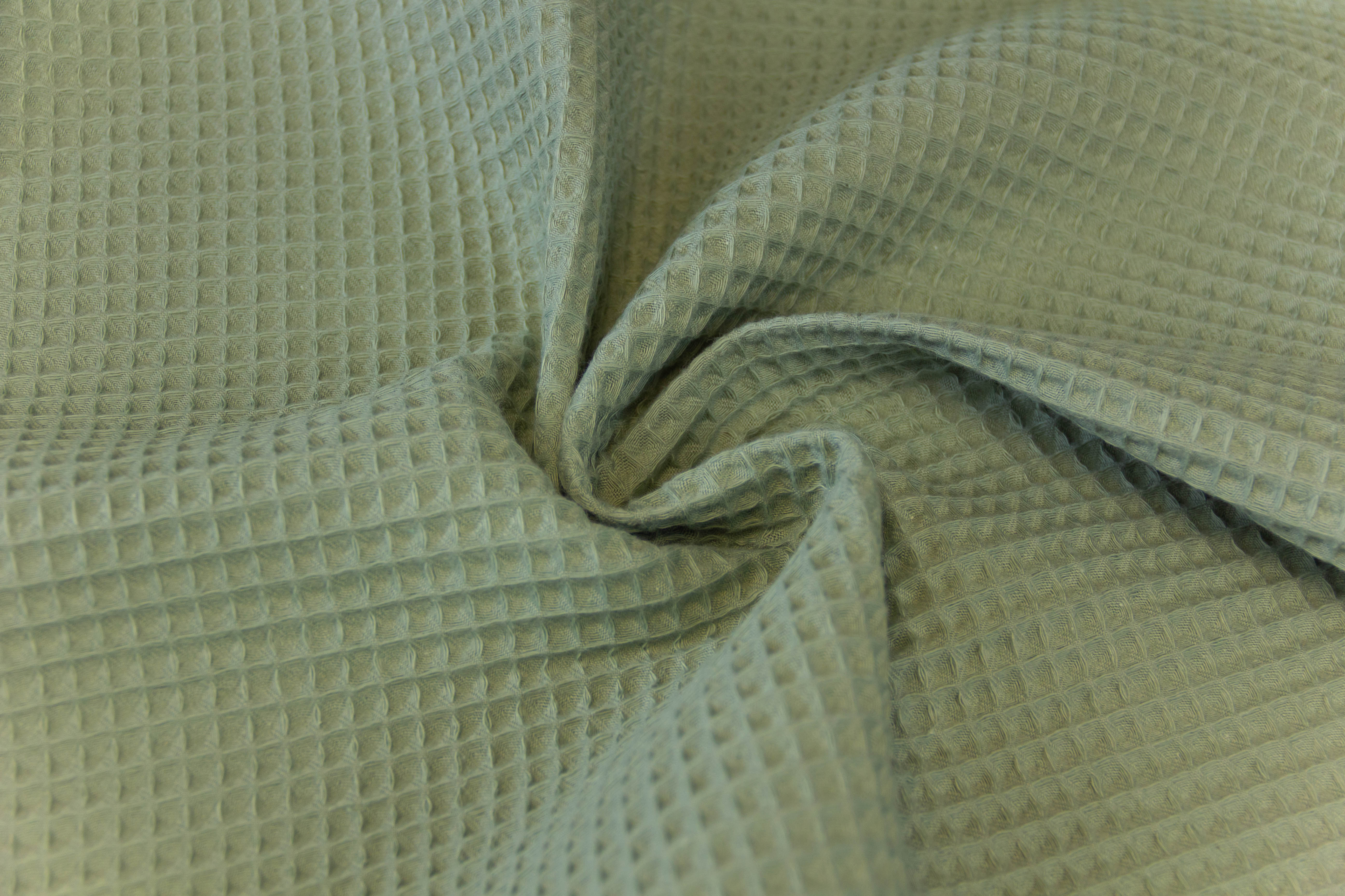 Waffelpiqué, Baumwolle, altgrün, 0,5 m