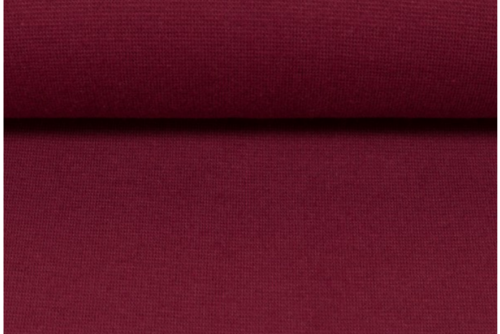 Bündchen "Heike", Strickschlauch, bordeaux, 0,5 m