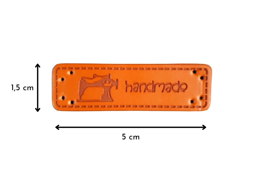 Kunstleder Label "handmade" zum Annähen