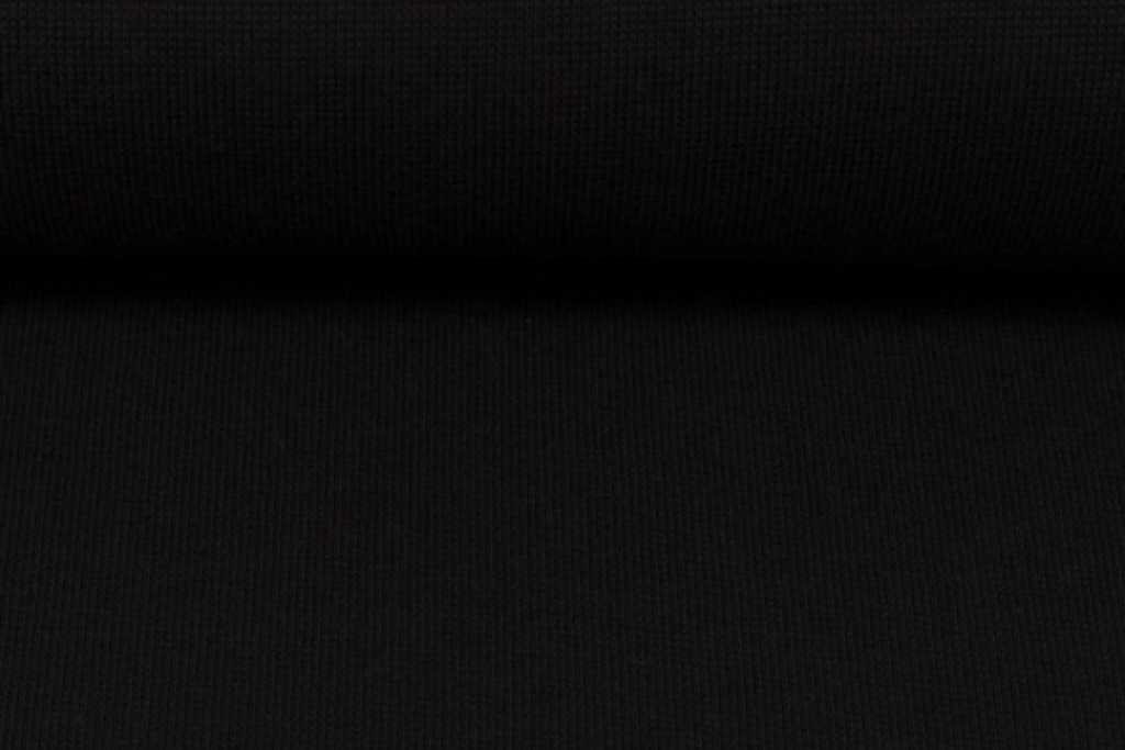 Bündchen "Heike", Strickschlauch, schwarz, 0,5 m