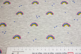 Alpenfleece mit Regenbogen, grau meliert, 0,5 m