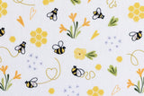 Baumwollstoff mit Bienen zum Nähen