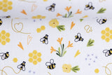 Baumwollstoff mit Bienen Detail