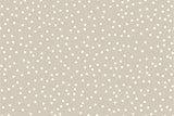 Baumwolle, Popeline mit Punkten, beige, 0,5 m