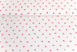 Baumwollwebware, Popeline mit Kirschen, weiß, 0,5 m