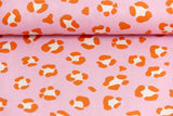 Baumwolle, Popeline Leoprint, Animal Print, rosa, 0,5 m