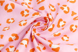 Baumwolle, Popeline Leoprint, Animal Print, rosa, 0,5 m
