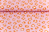 Baumwolle, Popeline Leoprint, Animal Print, rosa, 0,5 m