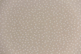 Baumwollstoff beige mit Punkte – Meterware in Premium-Qualität – Nahaufnahme